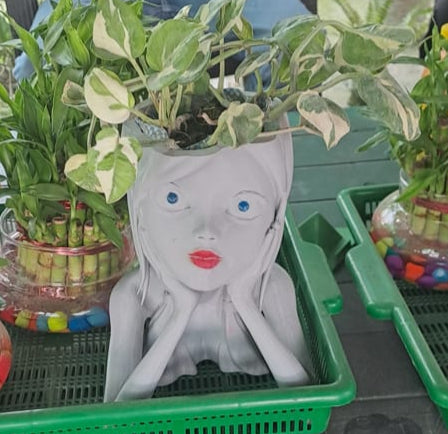 Cute girl planter