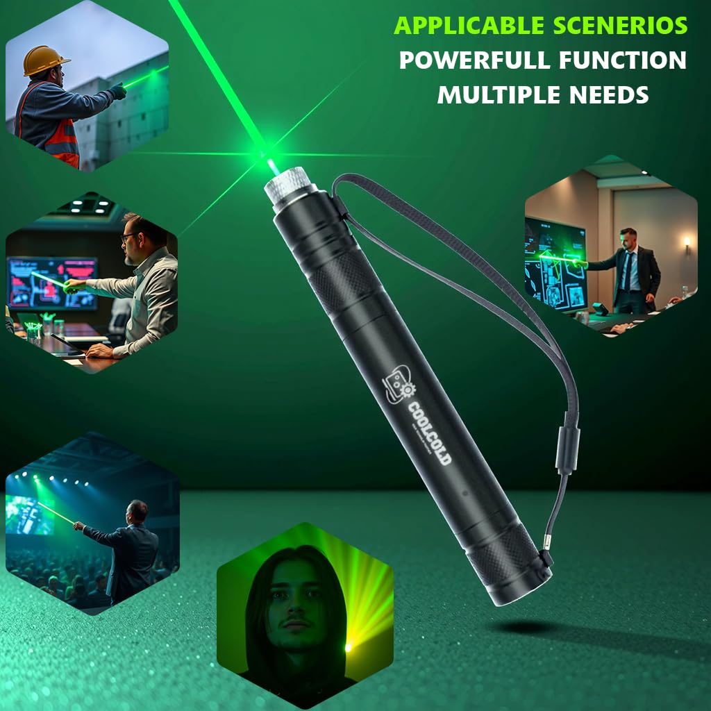 500mW Rechargeable Green Laser Pointer Party Pen Disco Light