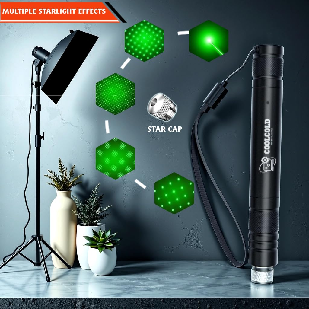 500mW Rechargeable Green Laser Pointer Party Pen Disco Light