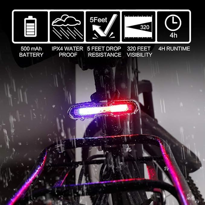 USB Rechargeable Cycle Tail Light LED Waterproof Cycle