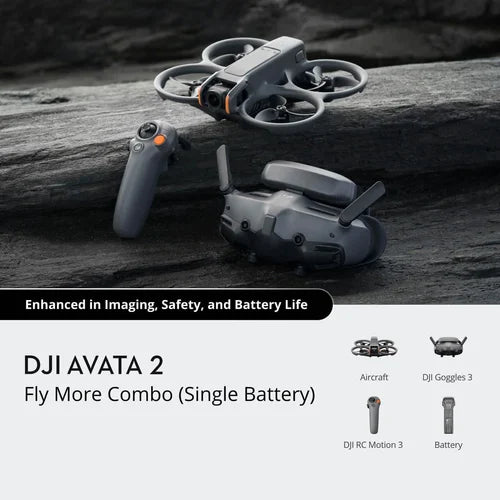 DJI Avata 2 Fly More Combo (Single Battery), Video Resolution: 4K