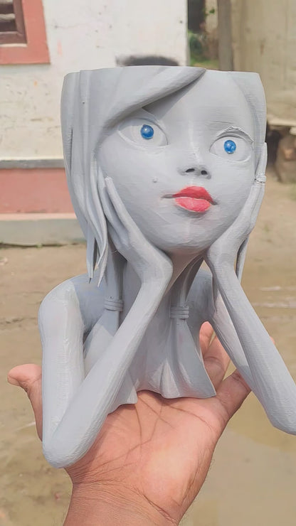 Cute girl planter